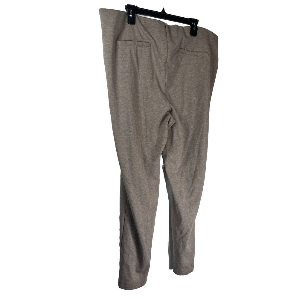 Chicos Womens Pull On Pants Sz 4 XxxL Brown Khaki High Rise